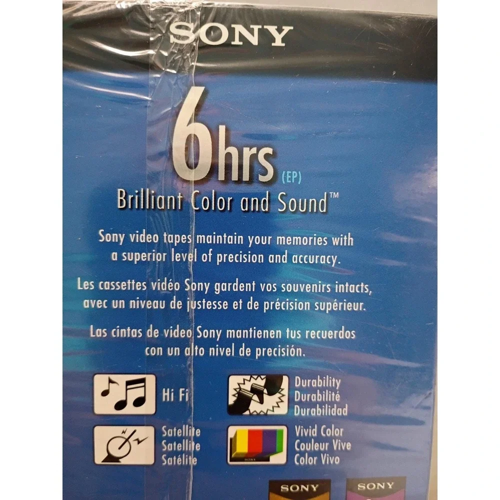 Sony T-120 VHS Blank Video Tape Standard Grade 6 Hour T-120VL/WA New Sealed